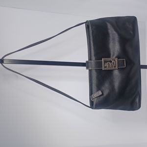 Ralph Lauren black logo buckle handbag